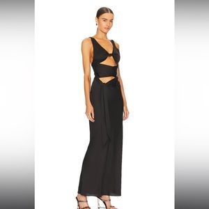 Unworn REVOLVE GUIZO Black Wrapped Maxi Dress Sz M